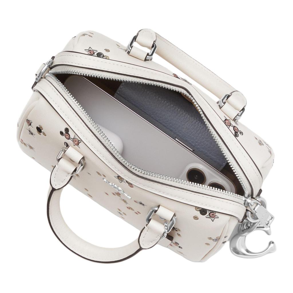 Coach Rowan 18 Star Print Boston Bag Women handbags White CCI68-SVCAH
