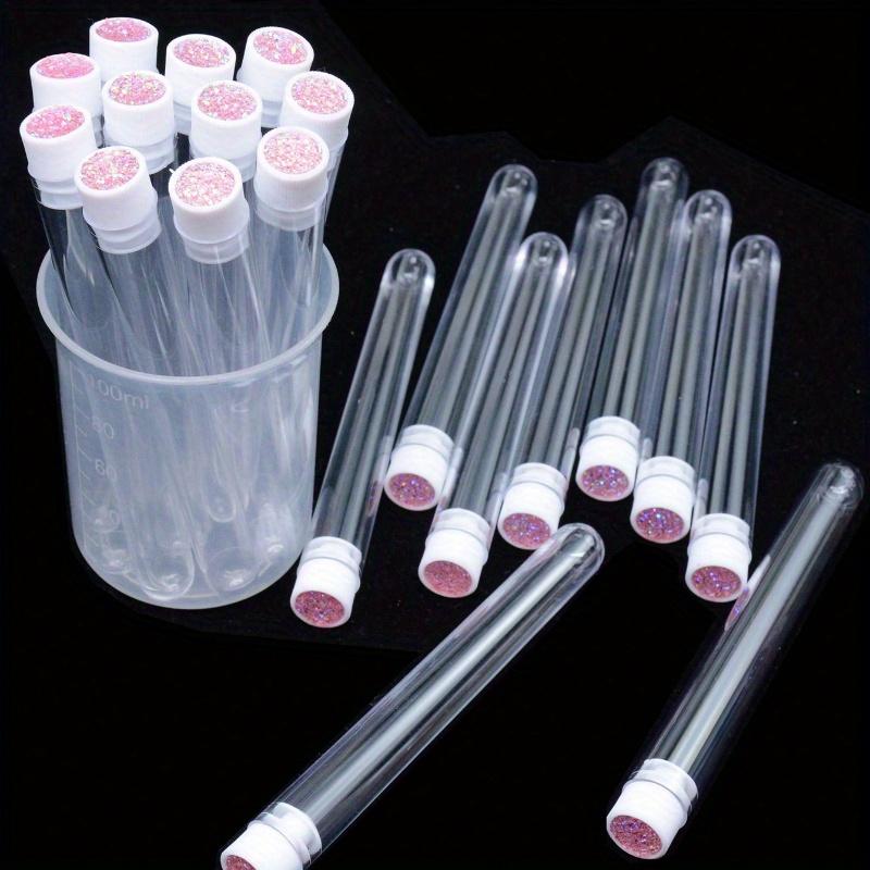 20pcs Empty Eyelash Brushes Tubes Container Reusable Crystal Lash Mascara Wand Flask Case