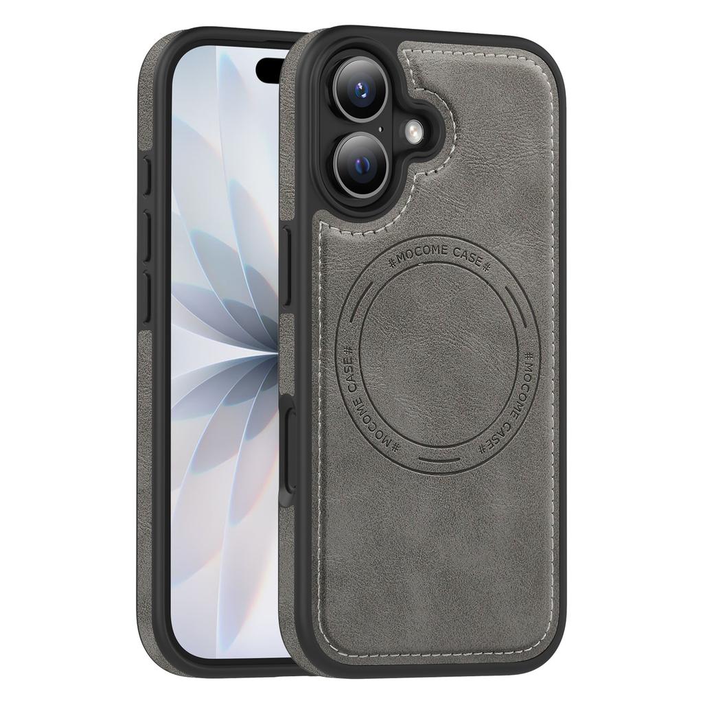 For iPhone 17 Case Compatible with MagSafe Leather Back Phone Cover
