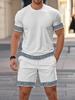Summer Men's 3D Printed Short Sleeved Shorts Set,Daily Wear, Fashionable Casual Breathable Set