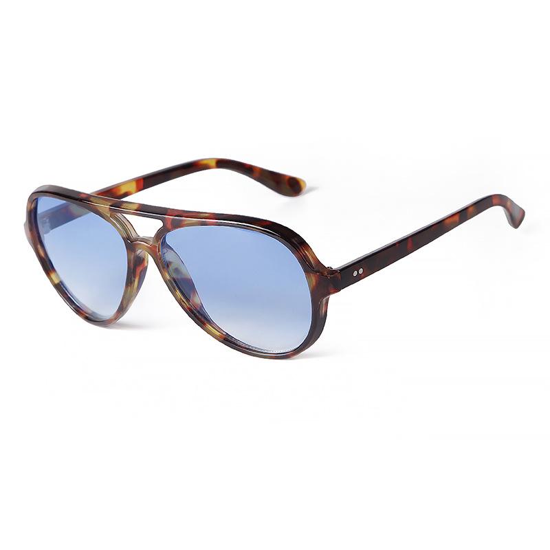 Retro Wind Double Beam Pilot Frame Toad Glasses Sunglasses Men'S High-End Sunglasses Women'S High-End