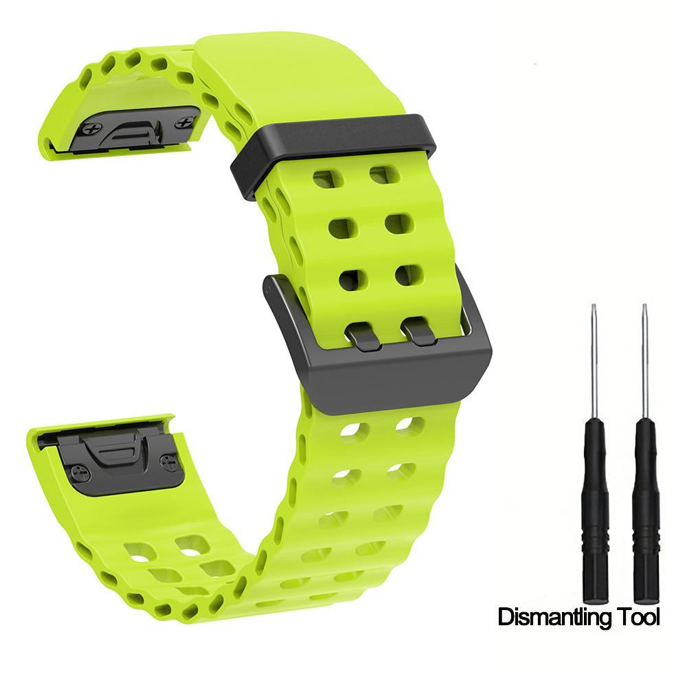 Silicone Watch Strap 26mm 22mm For QuickFit Garmin Band Fenix 8 7X 7 7S 6X 6 Pro 5 5X Epix 2 Forerunner 965 955 945 Instinct 2