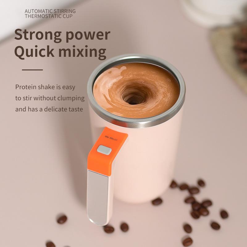 Magnetic Self-stirring Coffee Cup Portable Automatic Mixing Cup Rechargeable Self-stirring Cup with Constant Temperature Heating