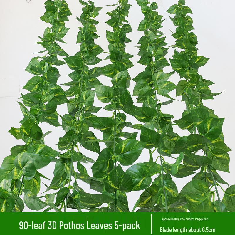 Artificial Green Leaf Grape Vine with Grape Leaves for Ceiling Decoration