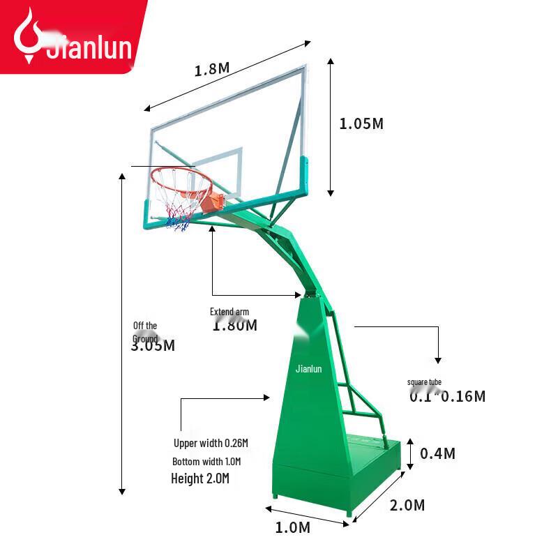 JEEANLEAN Adult Portable Outdoor Basketball Hoop
