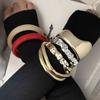 Personalized trend fashion resin CCB geometric round asymmetric opening women's seven-piece bracelet