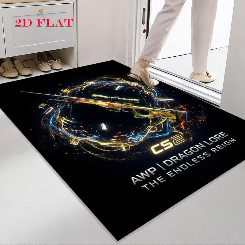 csgo2 Carpet Rug for Living Room Bedroom Home Sofa Decoration,Kids play Nonslip Floor Mat