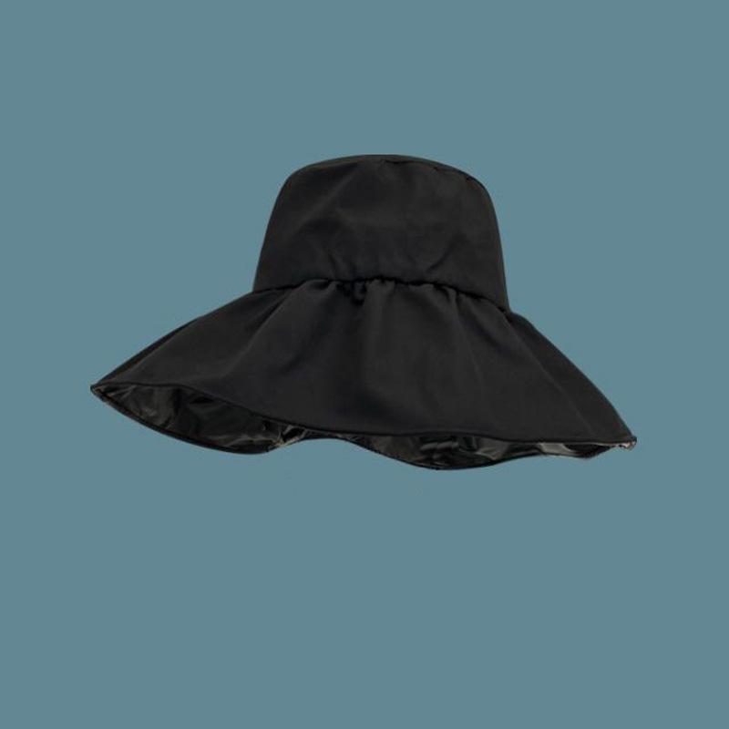 Spring and summer large brim vinyl sun hat UPF + UV protection Velcro adjustable hat circumference sun protection hat