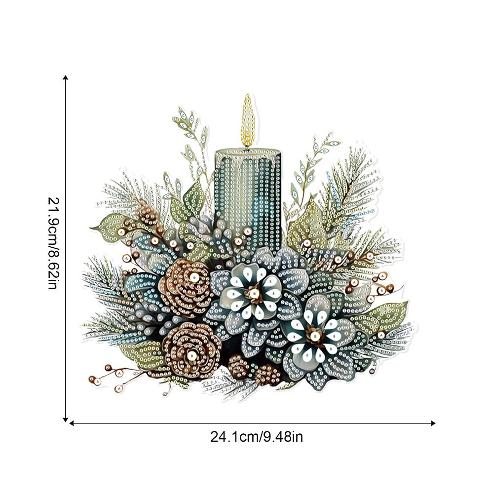 Acryl Sonderform Weihnachts-Thema 5D DIY Diamantkunst Hängedekorationen Strass Diamantkunst Fensteranhänger Heimdeko