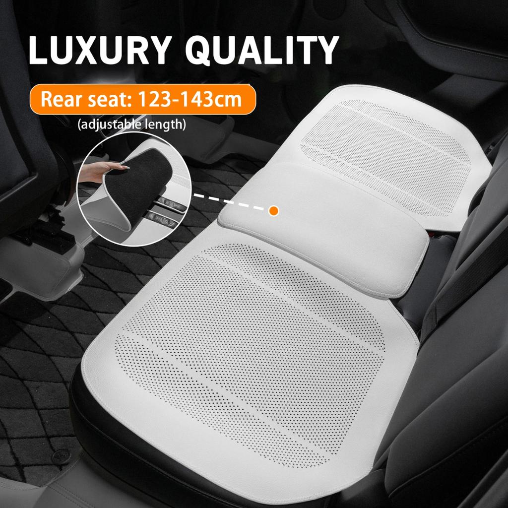 For Tesla Car Cushion Nappa Leather Breathable Protector Mat Summer Non-slip Car Seat Pad Cushion Auto Accessories