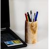 Pen Holder - Toothbrush Holder, Desk Organizer, Makeup Brush Holder, Gift for Home, Kitchen Utensil Holder, Storage Desktop, Onyx Marble, Mini Vase