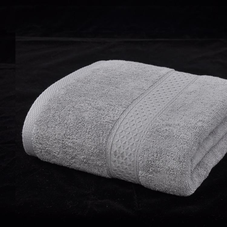 Premium Pure Cotton Bath Towel: Soft, Comfortable, Water Absorbent, Customizable with Embroidered Logo - Ideal for Gifts and Group Purchases. 70x140 стандартный серый