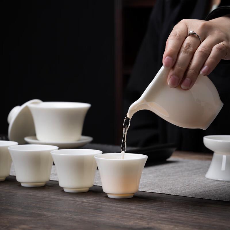 Chinese White Porcelain Kung Fu Tea Set