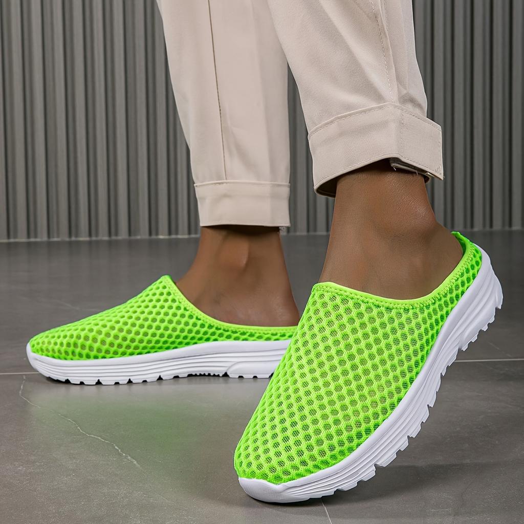 Sommer atmungsaktive halb lässige Schuhe, leichte Baotou Lazy Slip-On lässige Schuhe, Damenschuhe