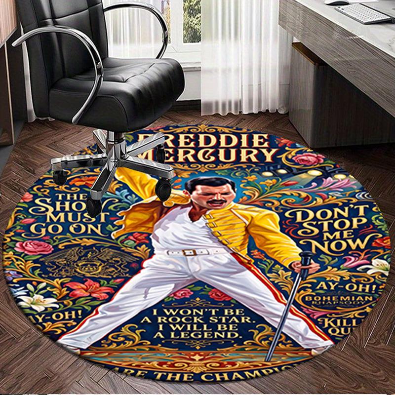 1PC Freddie Performance Round Rug, Non-slip Chair Mat, Home Decor, Circle Carpet Perfect for Office, Bedroom, Living Room,Christmas Gift