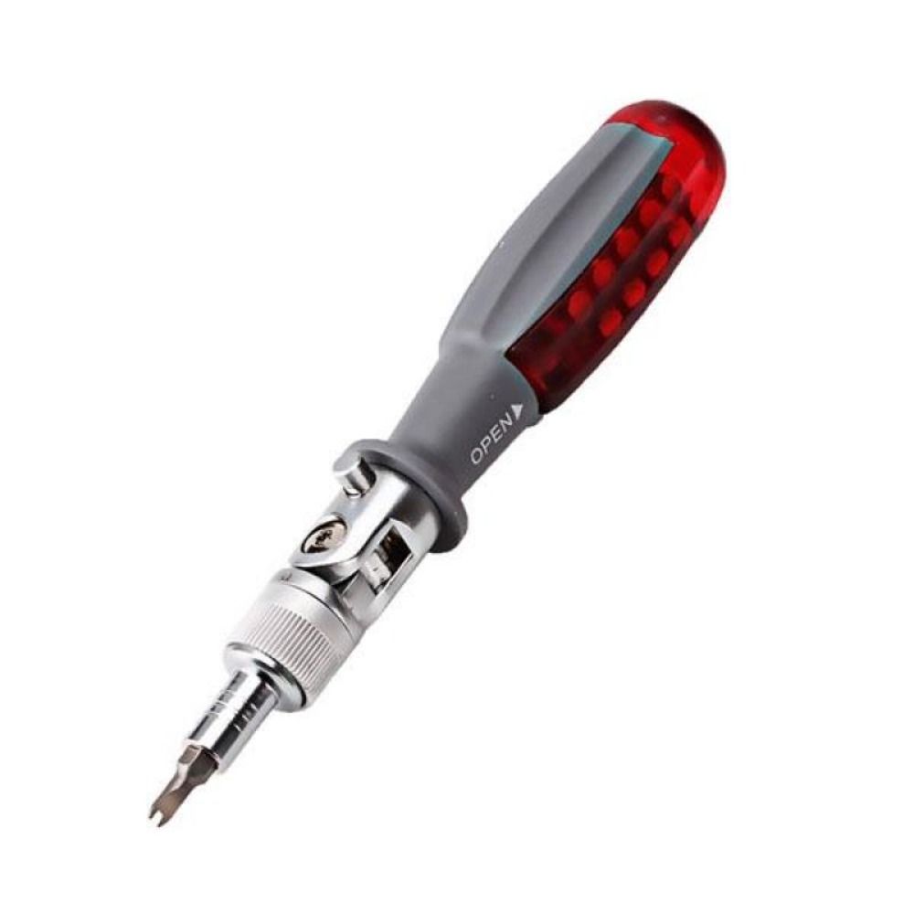 Hand Tool Cross Slotted Screwdriver Rapid Ratchet Screwdriver Adjustable Angle Ratchet Screwdriver
