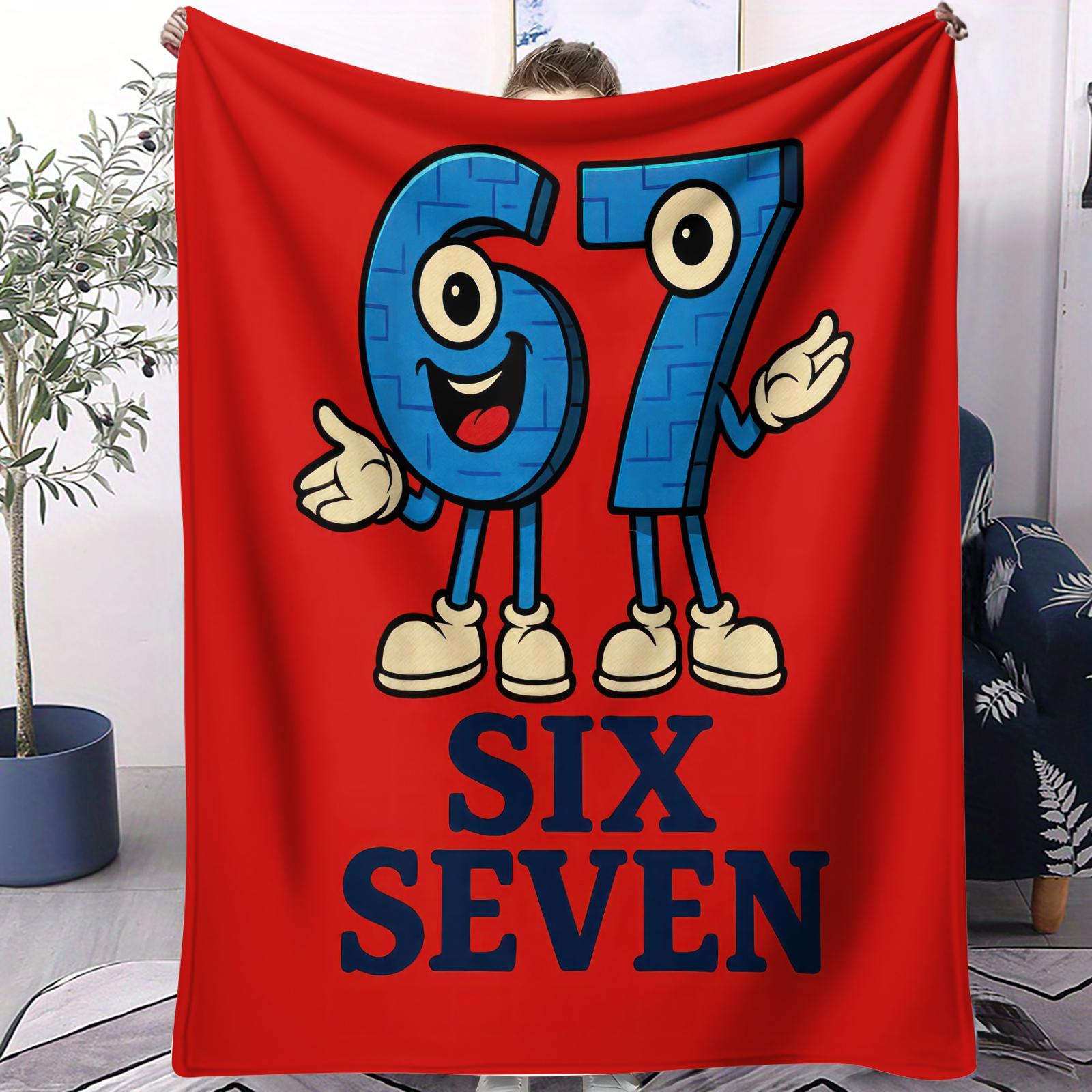 American Retro No.67 Pattern Printed Flannel Blanket Soft Decorative Blanket Sofa Adult Office Blanket Valentine s Day Gift 75x90cm