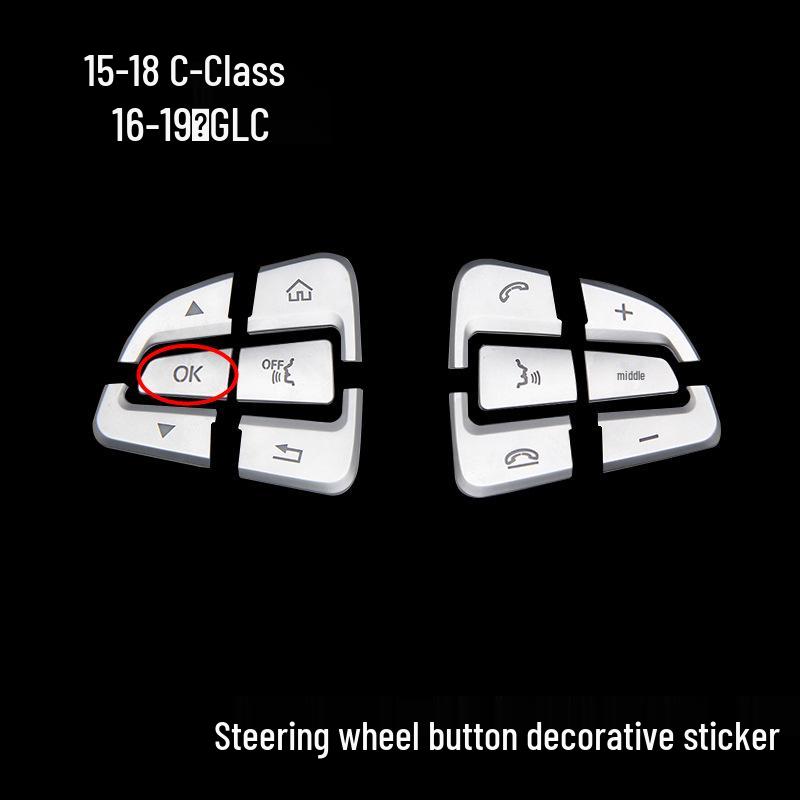 Steering Wheel Button Stickers for Mercedes C200 E260L GLC300 GLA CLA GLK