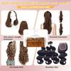 Multi-layer Hair Hair Extension Holder Portable Wigs Carrier Hook Hair Hanger Holds  Washing