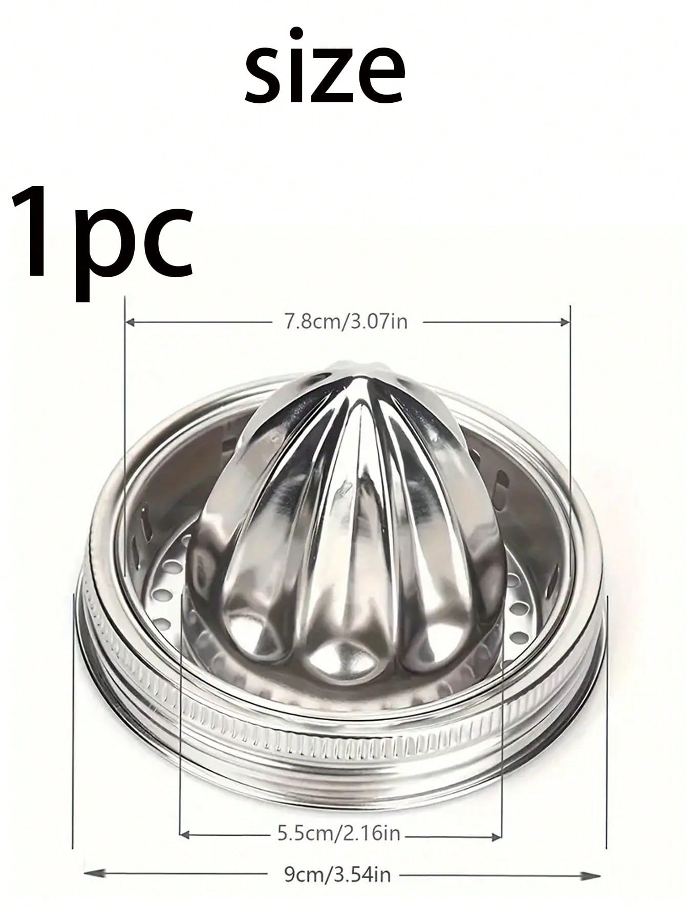 

1pc Stainless Steel Citrus Juicer Cover For Mason Jar, Wide Mouth, Metal Juicing Tool, Kitchen Supplies Seafood Boil