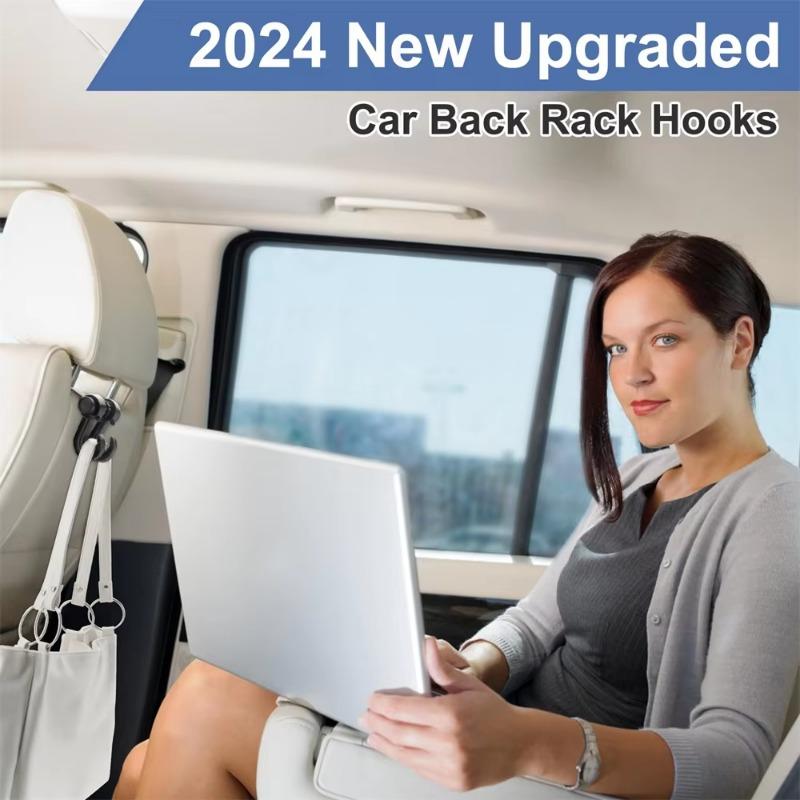 2PCS Car Seat Headrest Hook Auto Storage Organizer 2 In 1 Car Dual Headrest Hooks Car Hooks Universal Vehicle Accessories