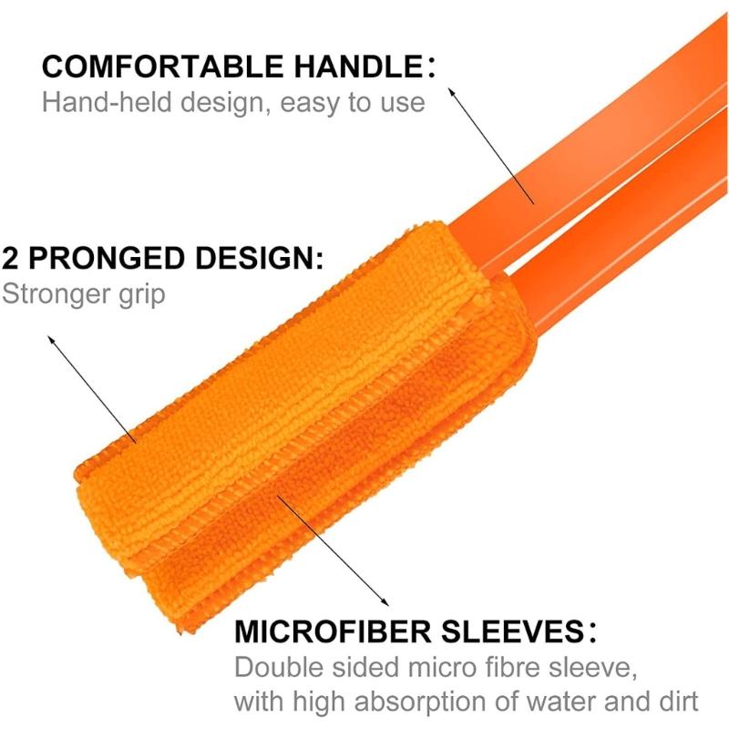 Upgrades Car Interior Cleaning Brushes with Extended Handle Car Climate Control Brush for Air Channels & Mini Blinds