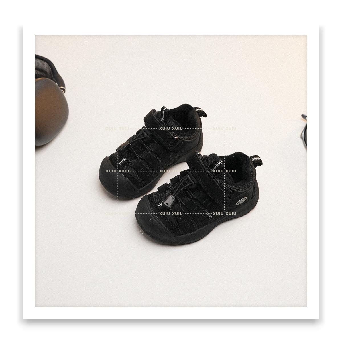 

XSHX Mountain Outdoor Children s Waterproof Leather Hiking Shoes Autumn and Winter Boys and Girls Fleece [Wenzhou Shoes] 25