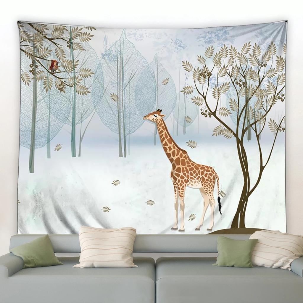 Giraffe Pattern Tapestry Bedroom Living Room Tapestry Home Wall Decoration Tapestry