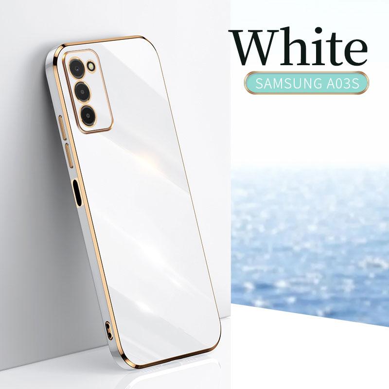 For Samsung Galaxy A03S Case Protective Electroplating Shockproof Galaxy A03 A23 A50 A50S A30S Case Cover Silicone TPU Soft