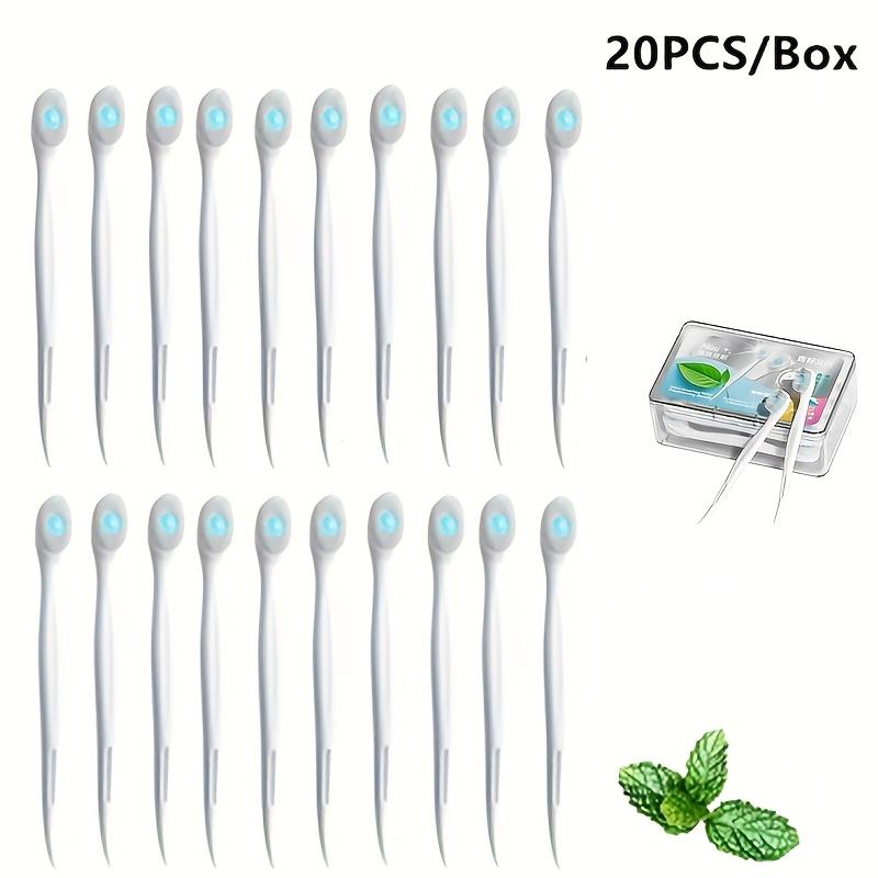 Mini-Einwegzahnbürste mit Pfirsichfrischerperlen, Zahnpasta und Zahnstocher – hypoallergene Polyesterborsten, kompaktes Design, tragbares Aufbewahrungsetui