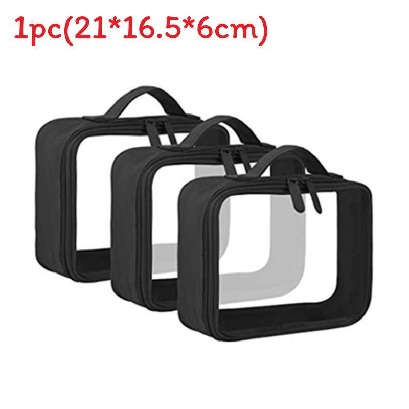 Travel Makeup Organizer Pvc Sealed Cosmetic Bag With Wall Mount For Toiletries And Accessories