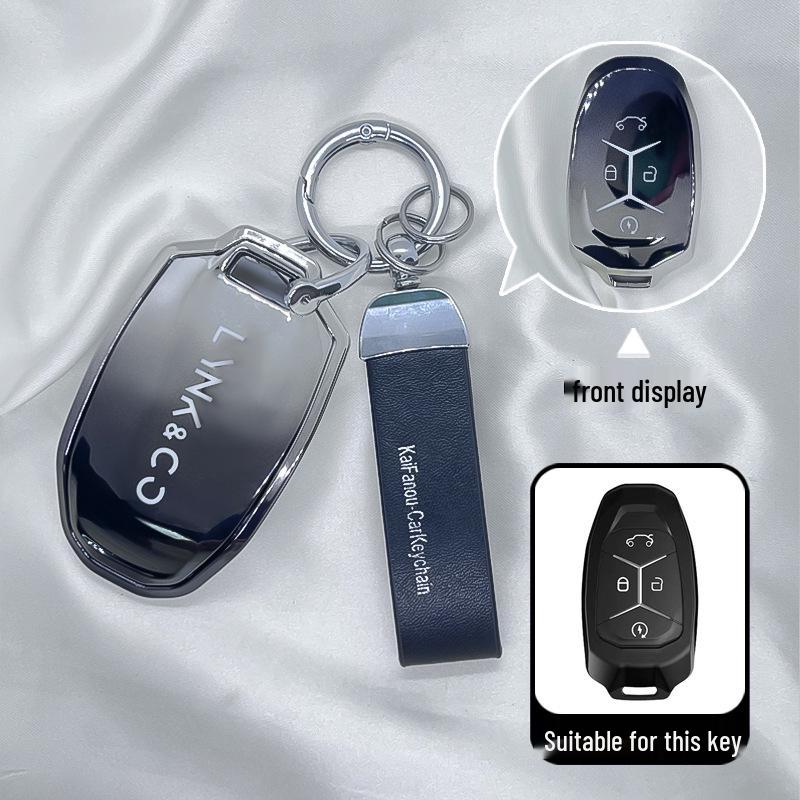 Men's Key Case for Lynk & Co 03, 01/02, 05/06/09 Models - 2022 Protective Cover with Buckle