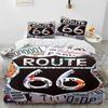 3D Print Historic Route 6 Mother Road Beding Set Bedrom Soft Modern Bedspreads Comefortable Soft with Soft Fabric Duvet Cover Quilt Pilowcase