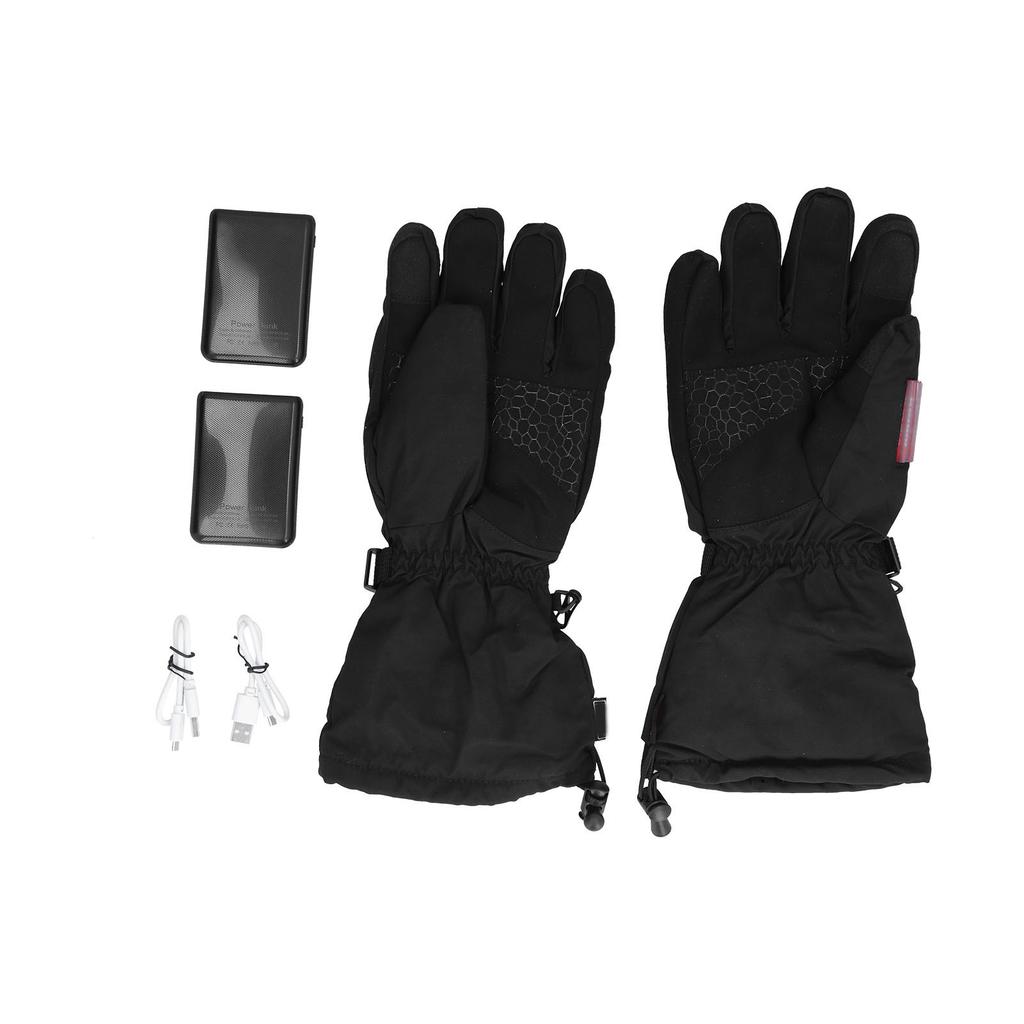 3 Gears Electric Heating Gloves Waterproof Anti Lost USB Charging Gloves for Winter OutdoorL/XL