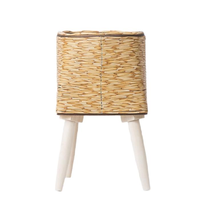 Practical Miniature Garden Accessories Flower Pot Container Holder Combining Functionality And Stylish Woven Appearance