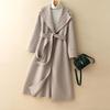 Women's Mid-Length Double-Faced Wool Coat with Belt - 2025 Autumn/Winter Collection