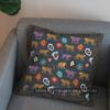 2D Leopard Head With Geometric Pattern Throw Pillow Pattern Cushion Cover Suitable For Sofa Bedroom Car Pillow Cover
