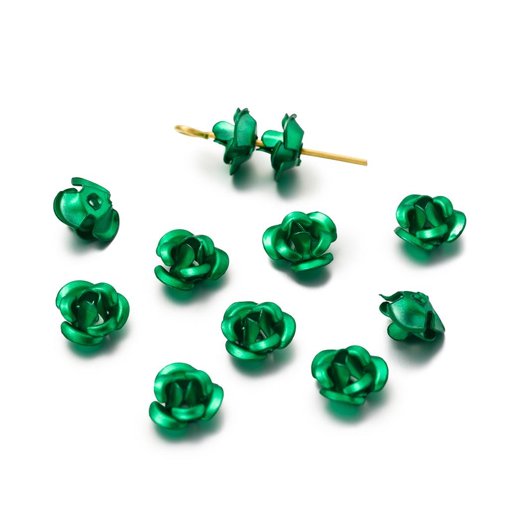 30/50pcs 7/9/11 mm Aluminum Flower Spacer Beads Colorful Loose Bead for Bracelet Earrings Jewelry Making Accessories