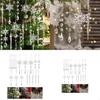 Crystal Look Christmas Tree Ornament Acrylic Snowflake Icicles Holiday Decors X3UC