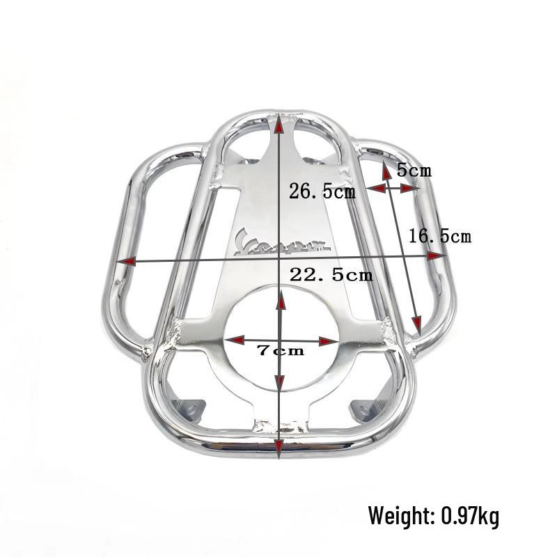 Vespa Sprint 150 Wing Footrest Frame with Cup Holder & Luggage Rack.