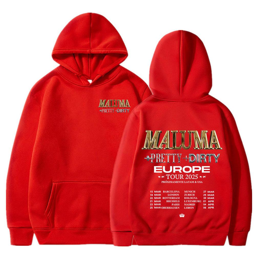 Rapper Maluma Pretty Dirty Europet Tour 2025 Hoodies Men Women Clothing Hip Hop Fashion Sweatshirts Pullovers Hoodie Streetwear