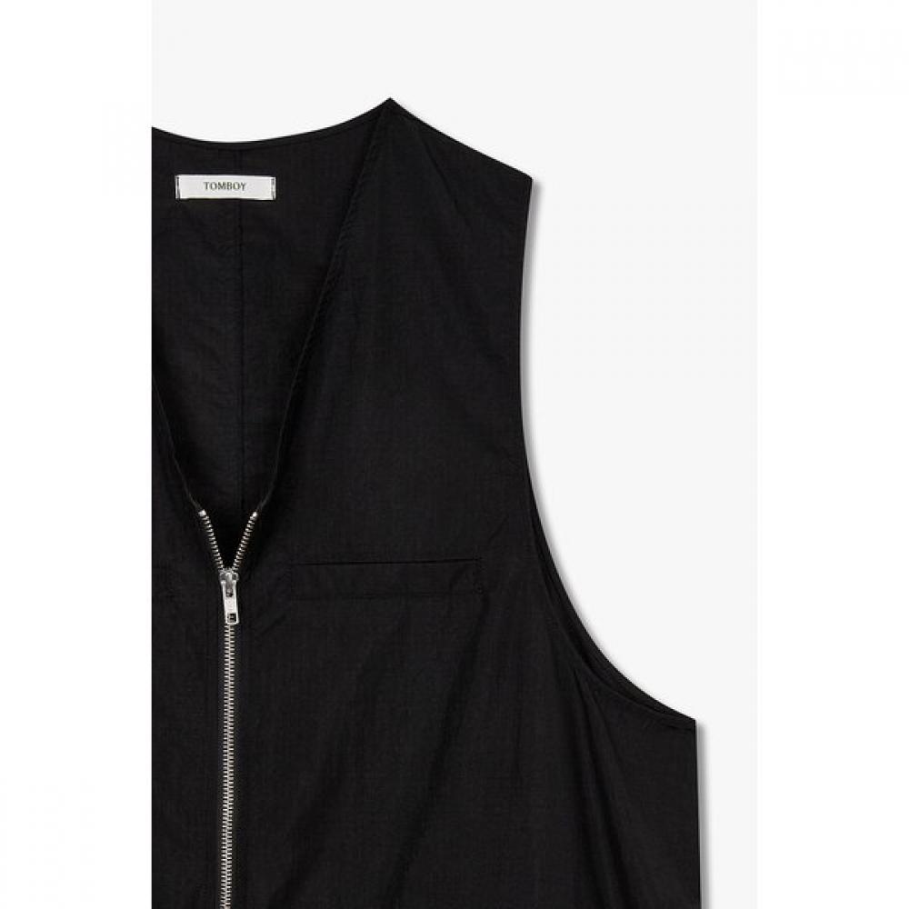 Studio Tomboy Half Zip V Neck sleeVeless Dress  9176241986 