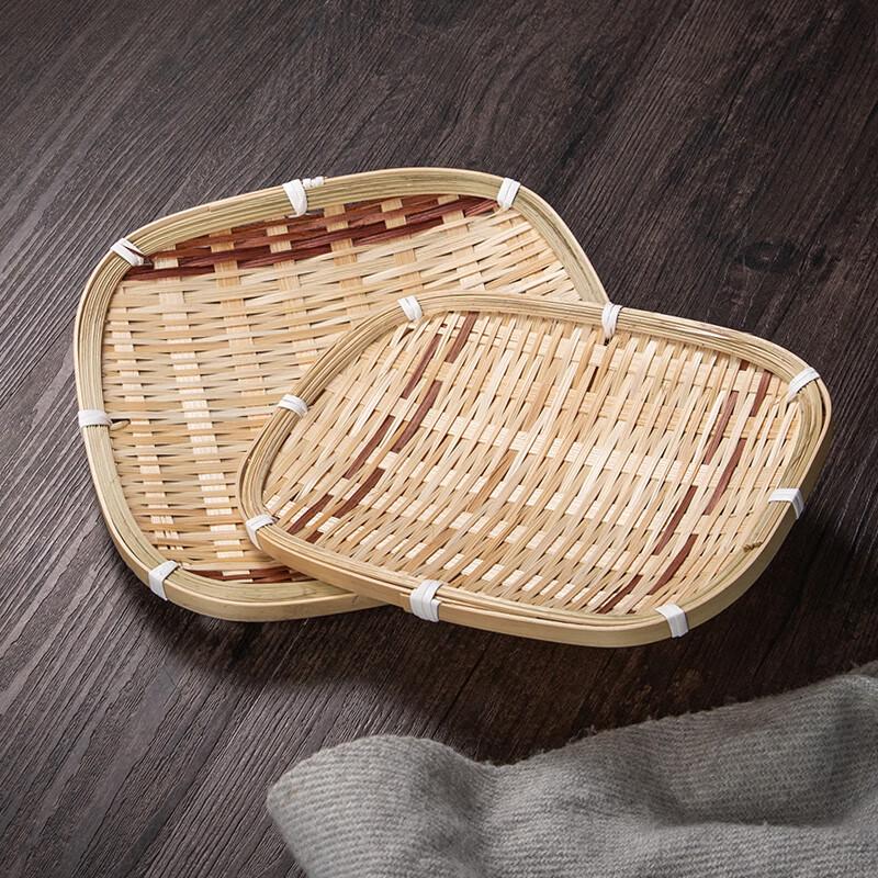 Bamboo Woven Oval Serving Plate