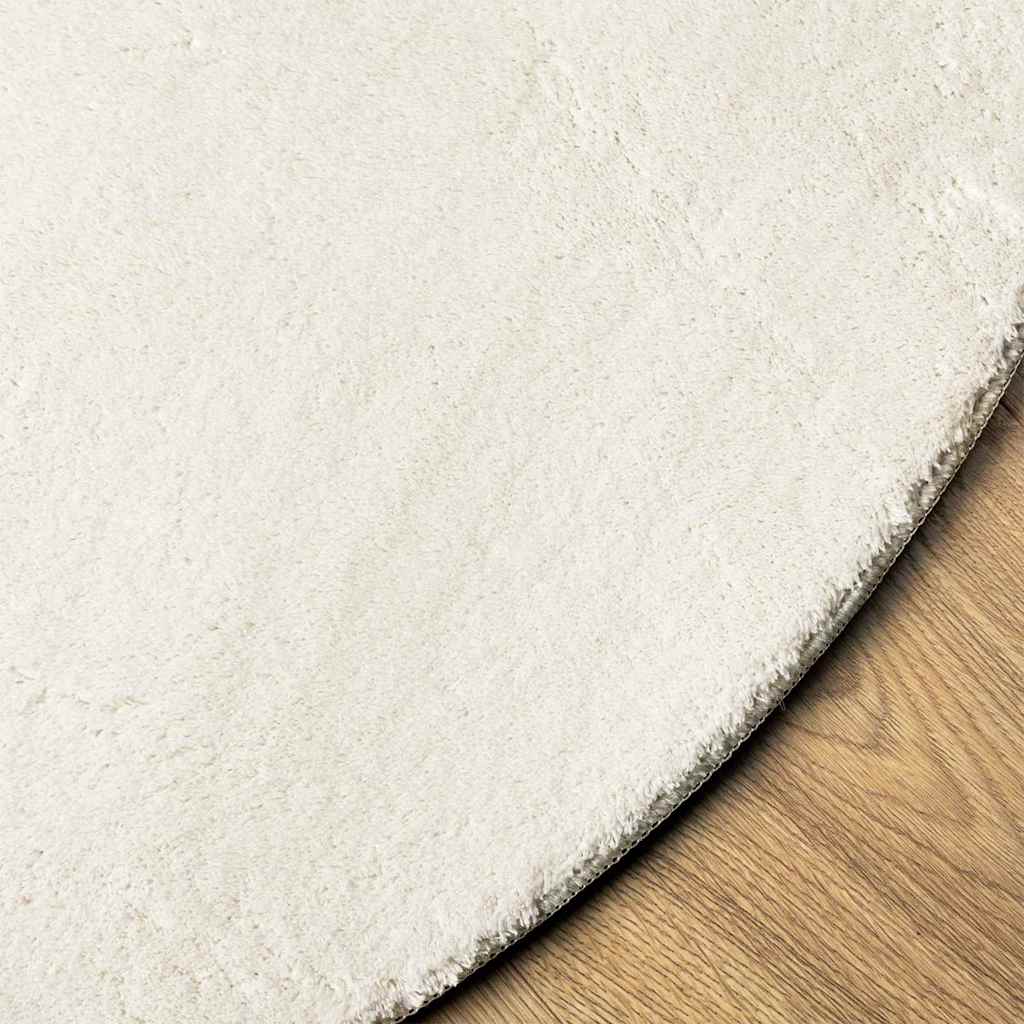 Area Rug HUARTE Cream 100 X 200 Cm Polyester