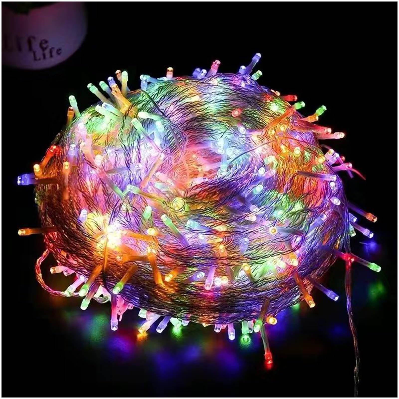 

AKISOT Рождественские светодиодные гирлянды для улицы 33м 50м 100м 100м Светодиодная нить 8 режимов освещения память интерьерная рождественская декоративная проводная светодиодная гирлянда