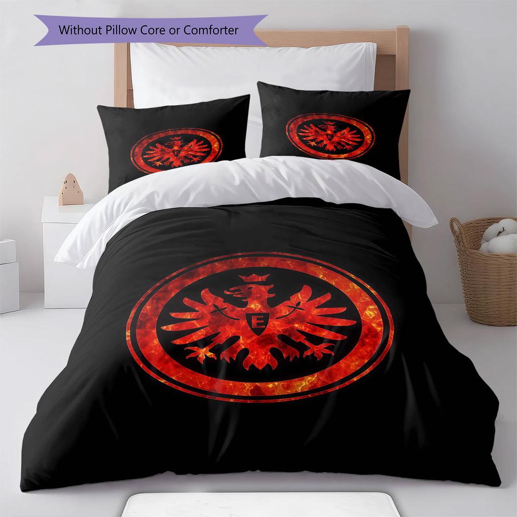 Vzorové povlečení Eintracht Frankfurt Domácí dekorace Narozeninový dárek ( 1 povlak na peřinu + 2 povlaky na polštář, bez náplně),merchandise pro fanoušky.