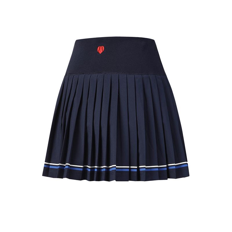Fila Tennis Fashion Simple Sports Versatile Comfortable Pleated Tennis Skirt Women Skirts Starry-Blue A51W623301FNV