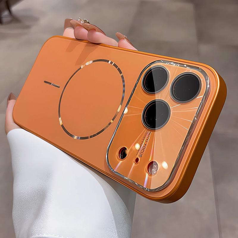 Apple 17 Pro Max Electroplated Magnetic Case with AG Frosted iPhone 16 Full Lens Film