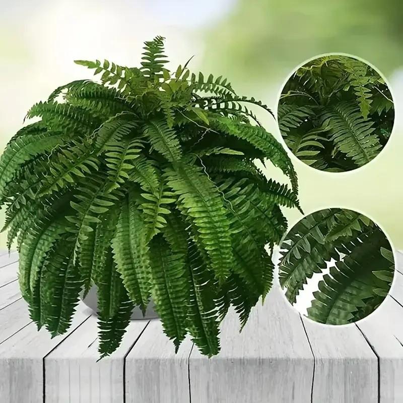 Artificial Boston Fern Foliage With Durable Silk Material For Event Decoration And Photography Props
