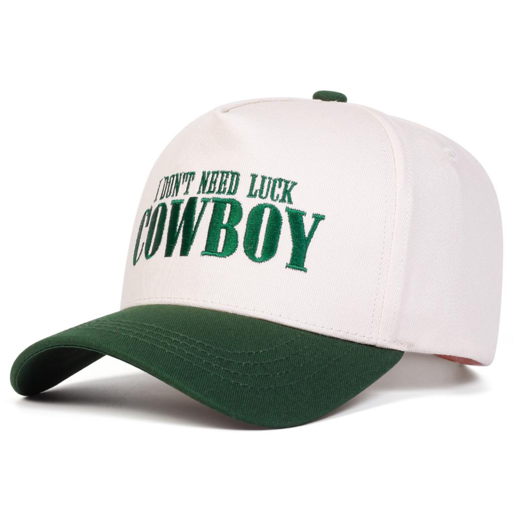 Unisex COWBOY Letter Embroidery Baseball Caps Adjustable Casual Hats Spring and Autumn Outdoor Sunscreen Hat